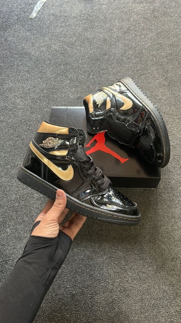 Air Jordan 1 High Metallic Black Gold