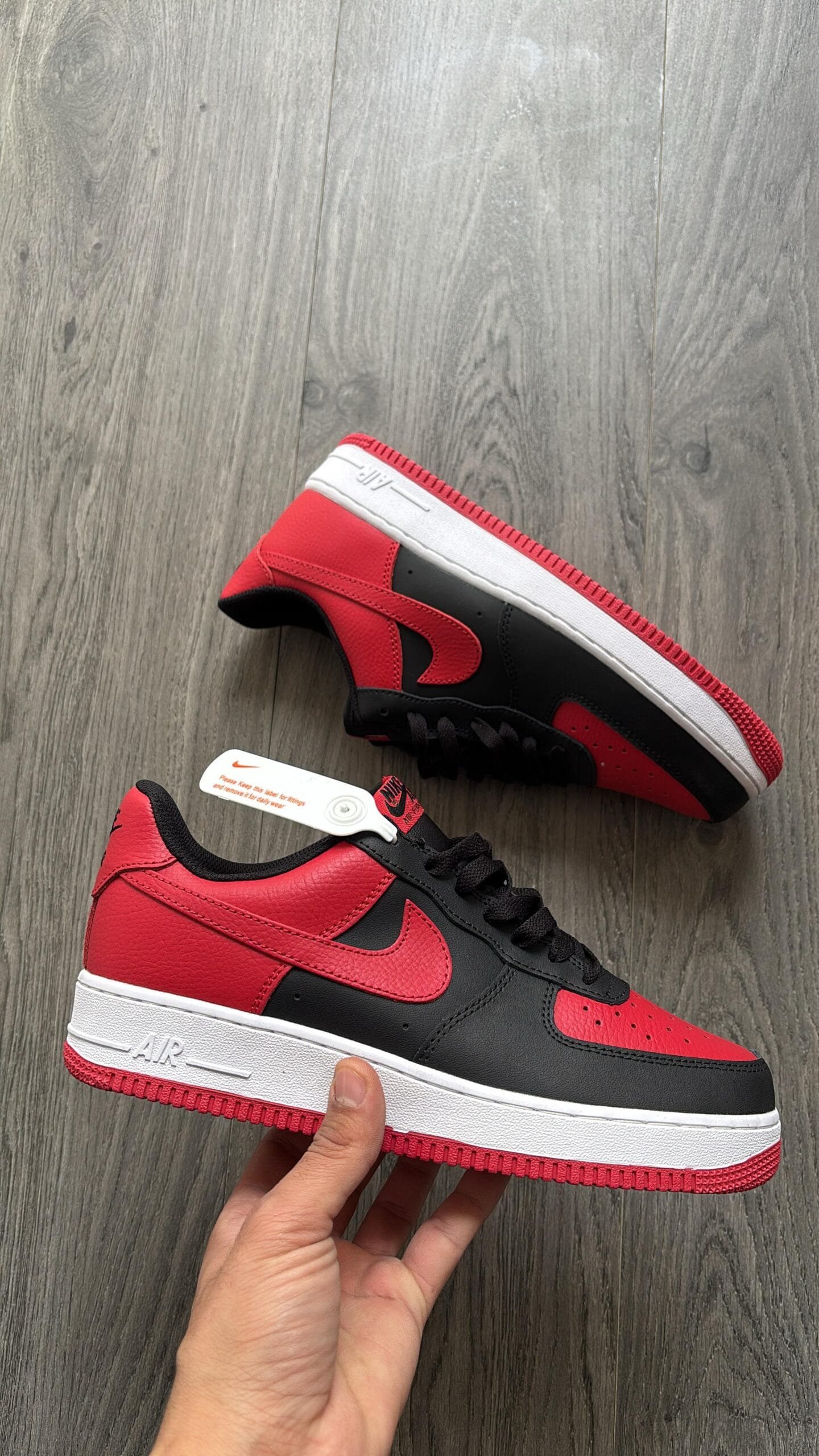 NIKE AirForce One Bred Custom Leather Edition